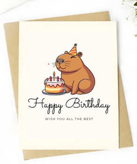 Birthday Capybara - Card