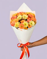 Orange & Yellow Blossoms Posy + Gift Box