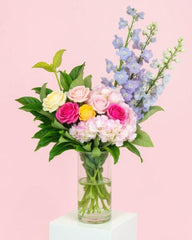 Pastel Bouquet + Vase - Florist.co.nz