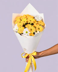 Yellow & White Blossoms Posy + Gift Box